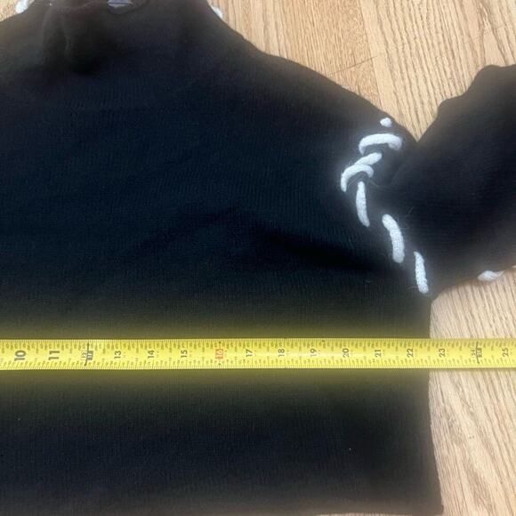 OAK + FORT LACE UP WOOL BLEND CROPPED MOCK NECK NWT SWEATER SIZE S - Picture 7 of 10